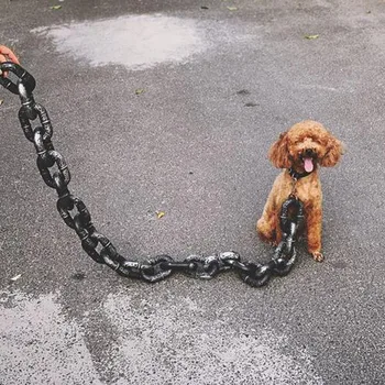 Köpek Çekiş Zinciri Simülasyon Demir Zincir Plastik Kalın Zincir çekme halatı Net Kırmızı Eğlenceli Pet Malzemeleri Köpek Aksesuarları