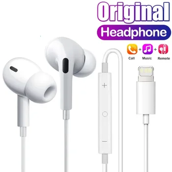 Orijinal Kulaklık Apple iPhone 14 Pro Max 13 12 11 Kulaklık X XS XR 8 7 6 Artı Bluetooth Kablolu Kulaklık Telefon Aksesuarları