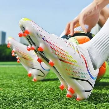 Ultralight Erkek futbol ayakkabıları Kaymaz Çim Futbol Cleats Çocuklar için Eğitim Futbol Sneakers Krampon Futbol Homme