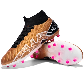 Yeni FG / TF futbol kramponları Erkekler futbol ayakkabıları Profesyonel Uzun Sivri futbol ayakkabısı Erkekler Çim Futbol Cleats Eğitim spor ayakkabı