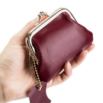 Yumuşak Hakiki Deri Retro Küçük Çantalar kadın Kısa Çile Sikke Para Cüzdan Kızlar Bayanlar için Mini anahtar çantası çanta